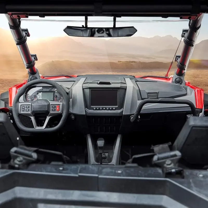 Kemimoto '20+ Polaris Rzr Pro Xp Scratch Resistant Full Windshield Clear 2