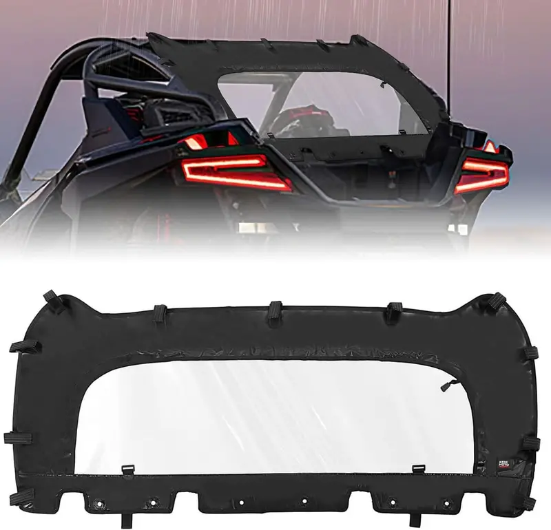 Kemimoto '22-'24 Polaris Rzr Pro R Soft Rear Windshield 1