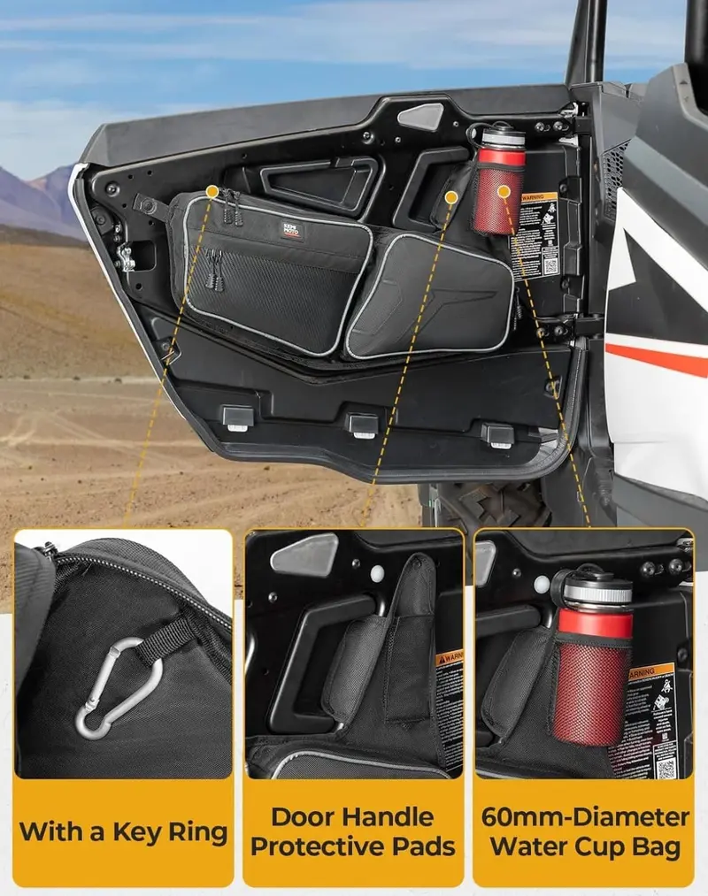 Kemimoto '24-'25 Polaris Rzr Xp 1000/4 1000 Front Door Bag 2