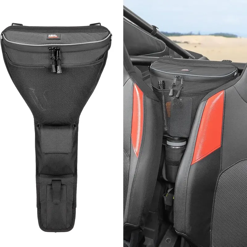Kemimoto '24-'25 Polaris Rzr Xp 1000 Center Storage Bag W/ Cup Holder 1