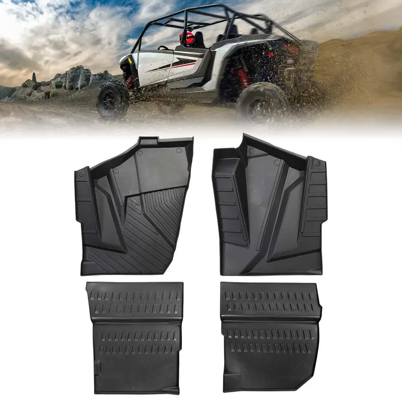 Kemimoto '24-'25 Polaris Rzr Xp 4 1000 Tpe Non-Slip Floor Mats - 4 Pcs 1
