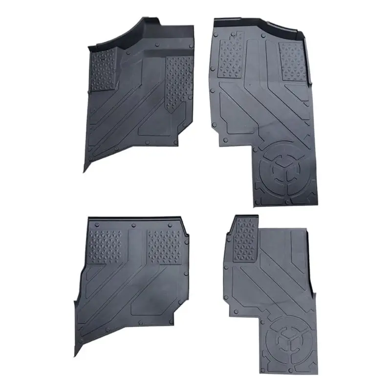 Kemimoto '24+ Polaris Ranger Xd 1500 Crew 4 Pcs Tpe Floor Anti-Slip Mats 1