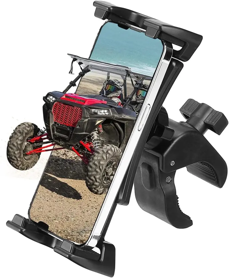 Kemimoto 4.7"-13" Clamps 720° Adjustable Phone Holder 1