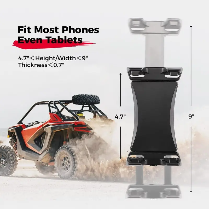 Kemimoto 4.7"-13" Clamps 720° Adjustable Phone Holder 2