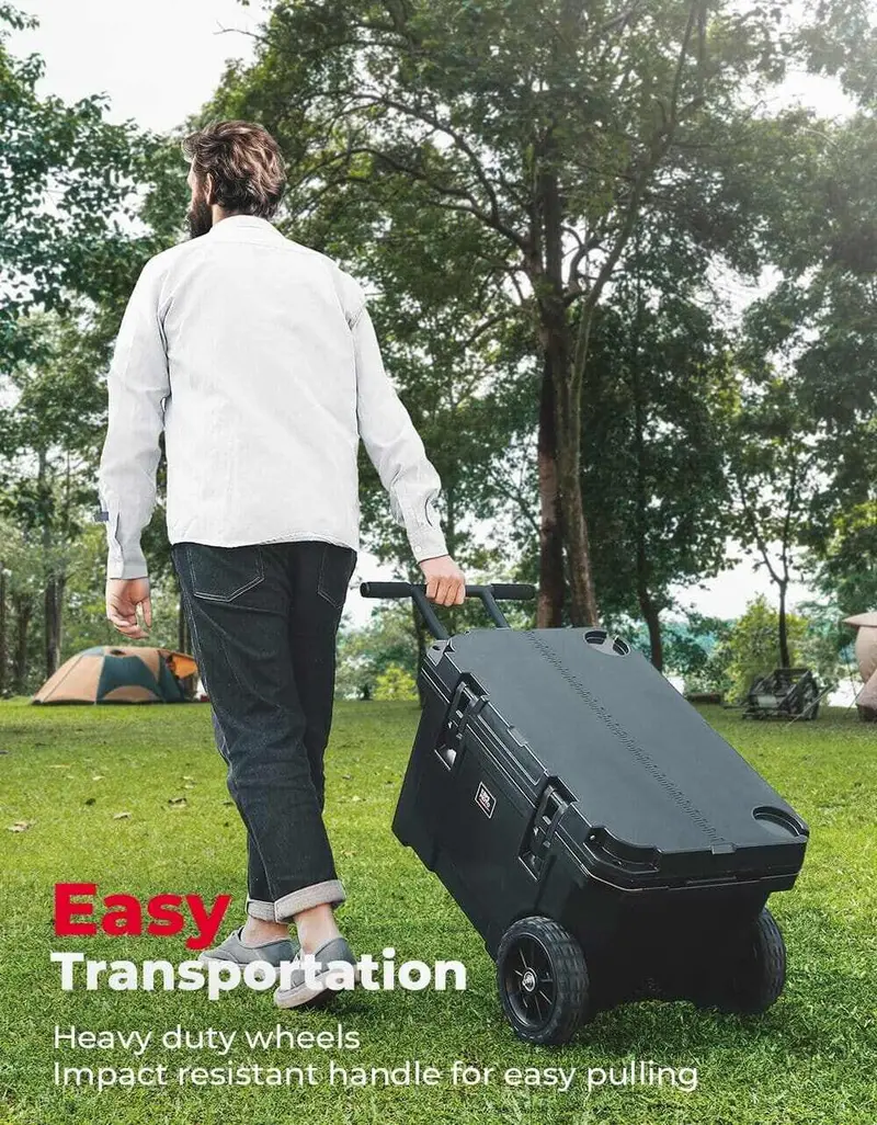 Kemimoto 45 Qt Portable Cooler With Wheels 2