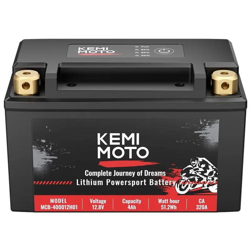 Kemimoto Atv/Utv Life Po4 12V 4Ah Lithium Battery 1