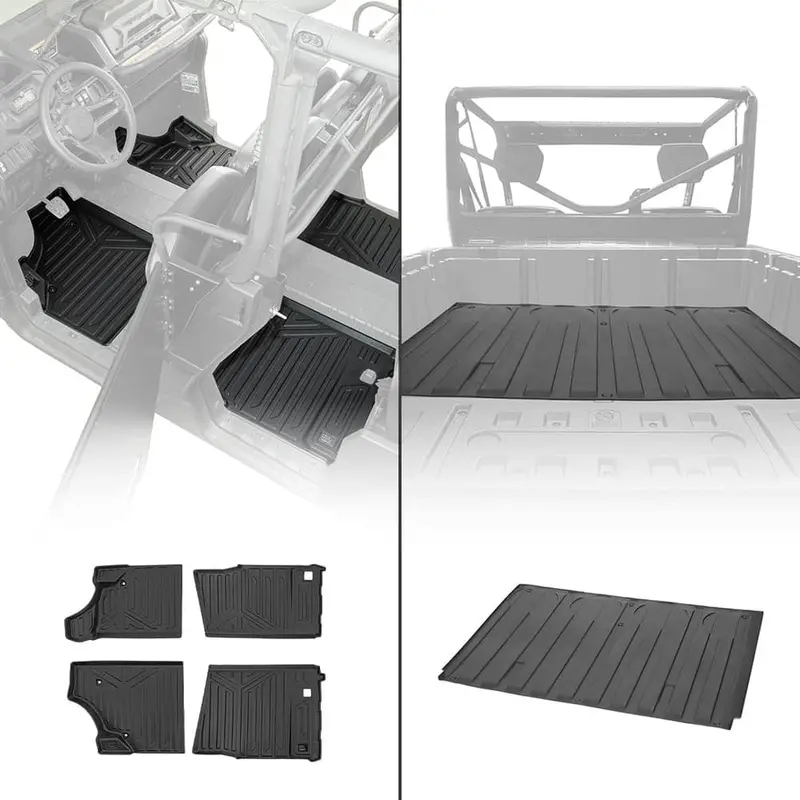 Kemimoto Can-Am Defender 4-Seater Tpe Floor Mats & Bed Liner 1