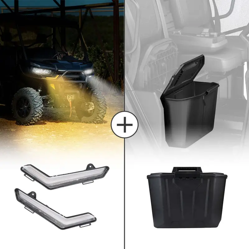 Kemimoto Can-Am Defender Drl Signal Light & 14L Storage Box 2