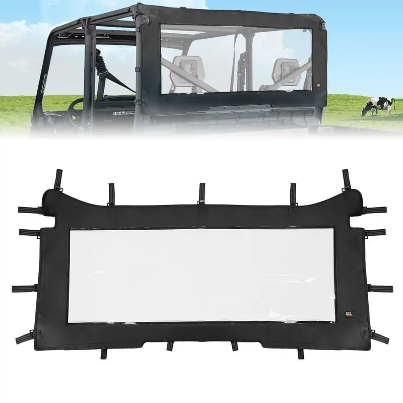 Kemimoto Can-Am Defender Fabric Soft Rear Windshield 1