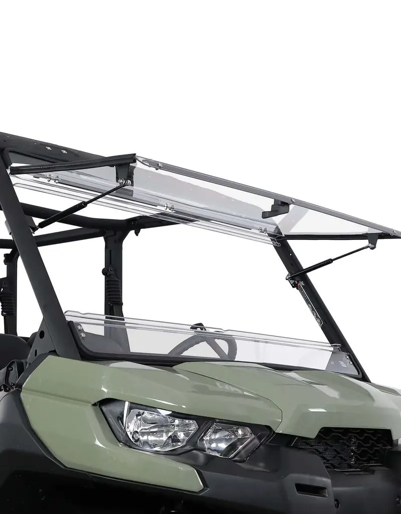Kemimoto Can-Am Defender Hd 5/8/10 1/5" Thick Polycarbonate 2-In-1 Flip Windshield 2