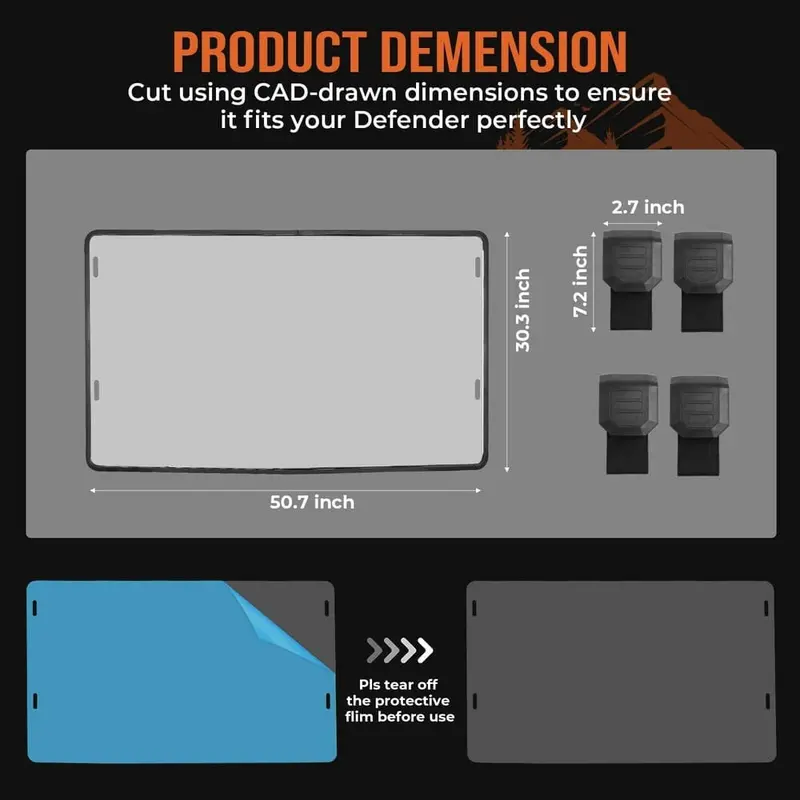 Kemimoto Can Am Defender Hd 5/8/10 Front Full Windshield 2