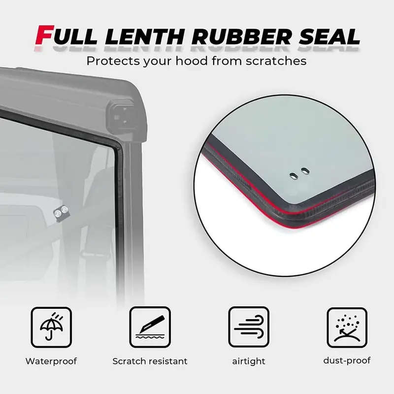 Kemimoto Can-Am Defender Hd 5/8/10/Max Rear Tinted Windshield 2
