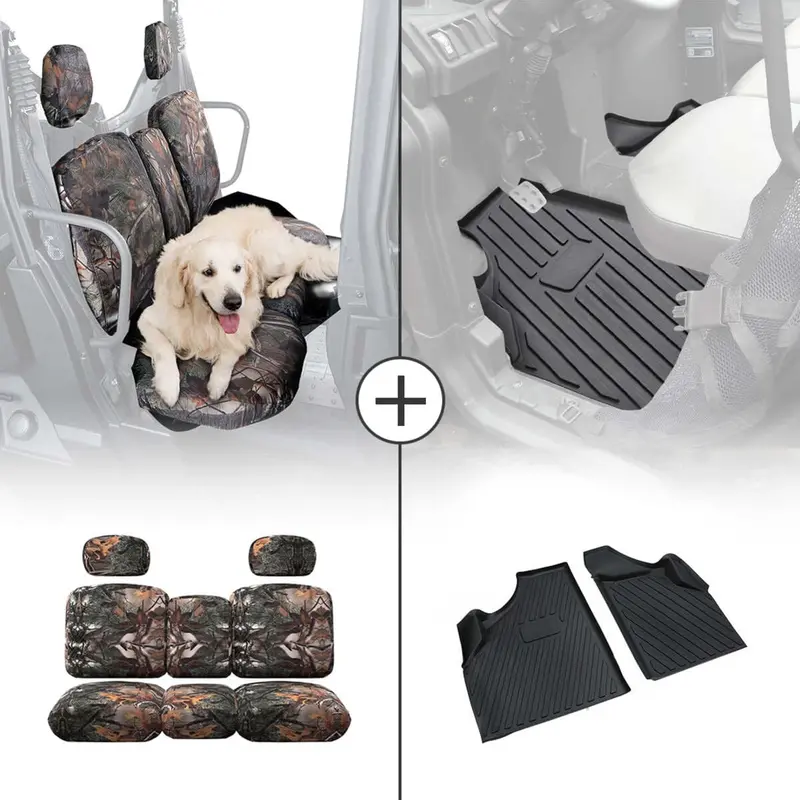 Kemimoto Can-Am Defender Hd 7/8/9/10 Camouflage Seat Cover & Tpe Floor Mats 1