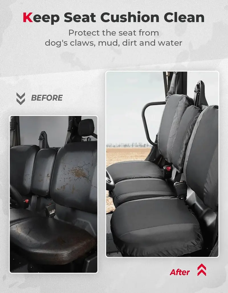 Kemimoto Can-Am Defender Max Waterproof Repellent Seat Cover 2