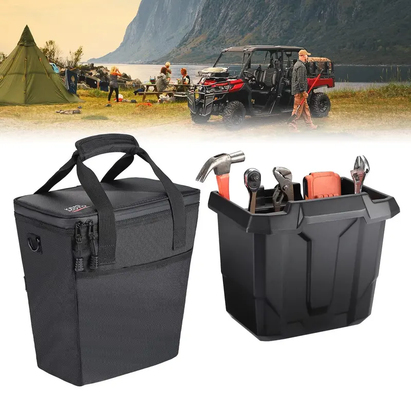 Kemimoto Can-Am Defender Underseat Storage Bin With Insulated Ice Cooler Bag 1