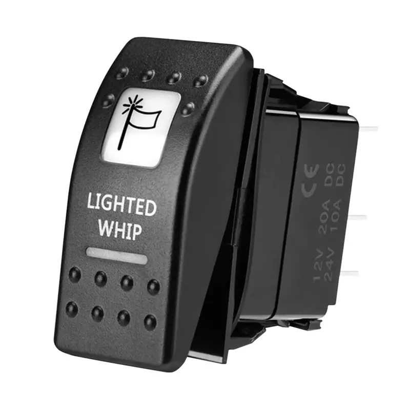 Kemimoto Can-Am Lighted Whip Illuminated Marine Rocker Switch 12V 1