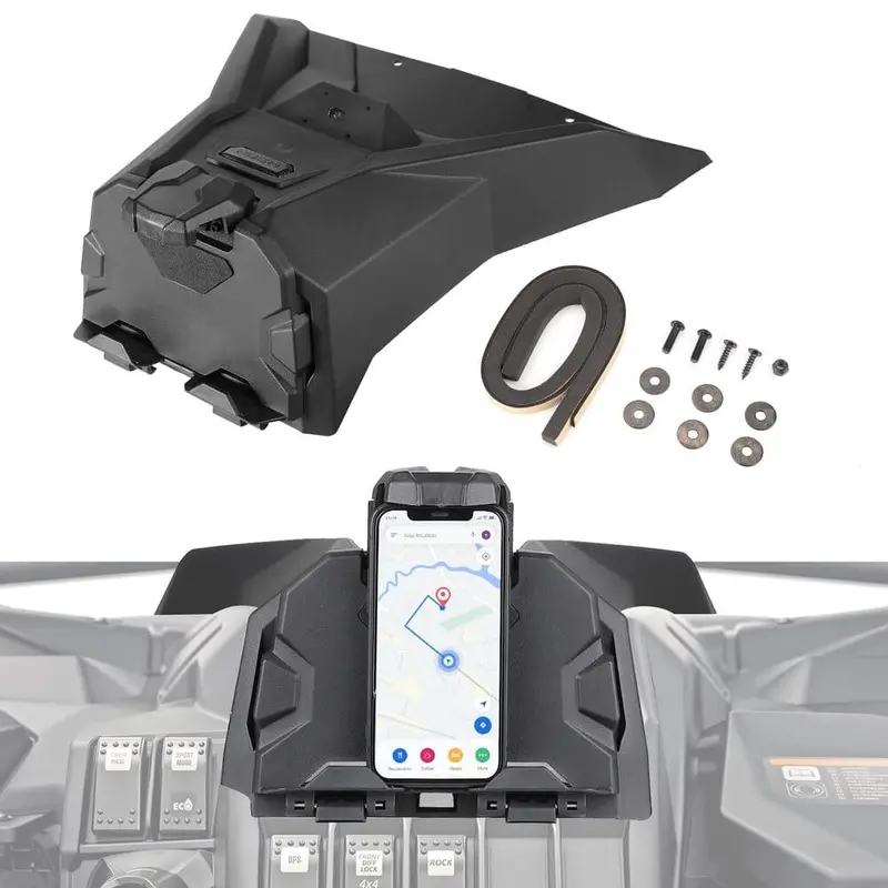 Kemimoto Can-Am Maverick Sport/Trail Tablet Holder W/ Storage Box 1