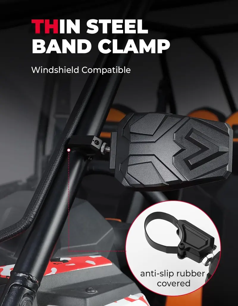 Kemimoto Can-Am Maverick X3 1.5"-1.875" Utv Universal Side Mirrors 2