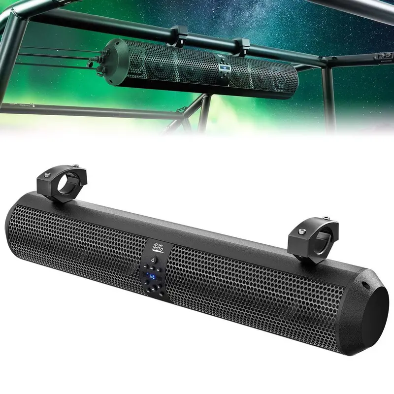 Kemimoto Can-Am Maverick X3 1.56"-2.25" Roll Bar Utv Bluetooth 6 Speaker Sound Bar 1