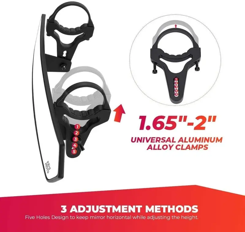Kemimoto Can-Am Maverick X3 1.65''-2'' Rear View Mirror 2