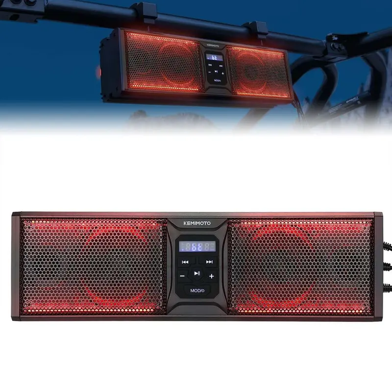 Kemimoto Can-Am Maverick X3 16" Rgb Universal Sound Bar W/ 1.75-2.25" Roll Bar 1