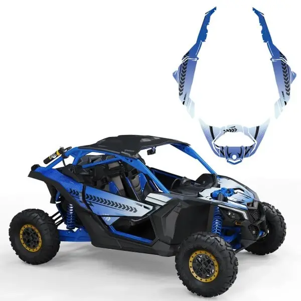 Kemimoto Can-Am Maverick X3 Blue Graphic Decal 1