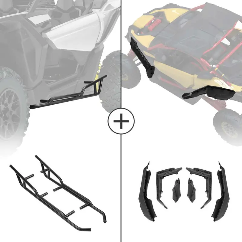 Kemimoto Can-Am Maverick X3 Fender Flares & Nerf Bars 1