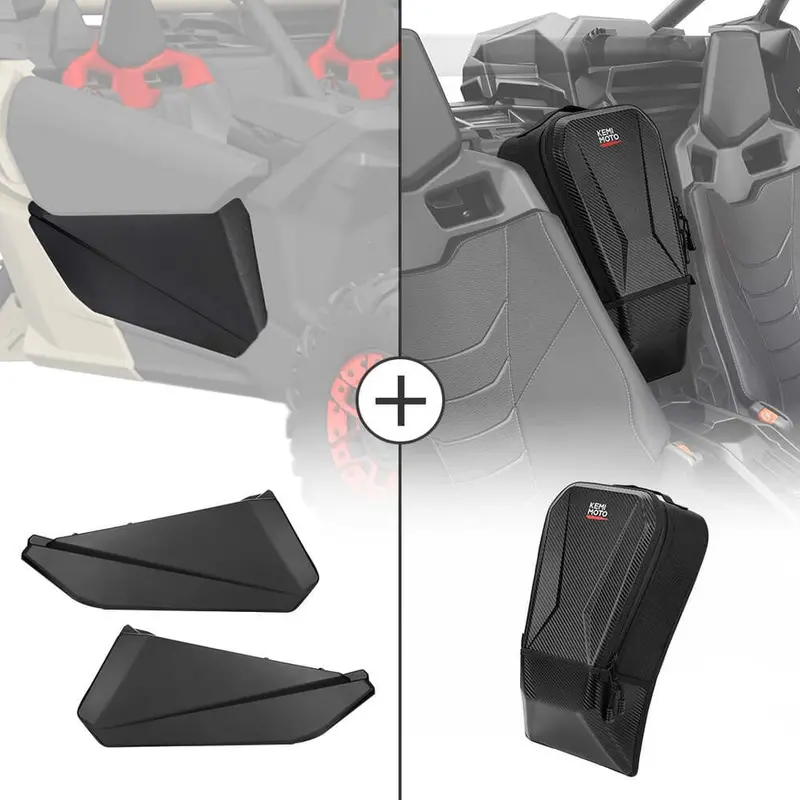 Kemimoto Can-Am Maverick X3 Front Lower Door Inserts & Center Storage Bag 1
