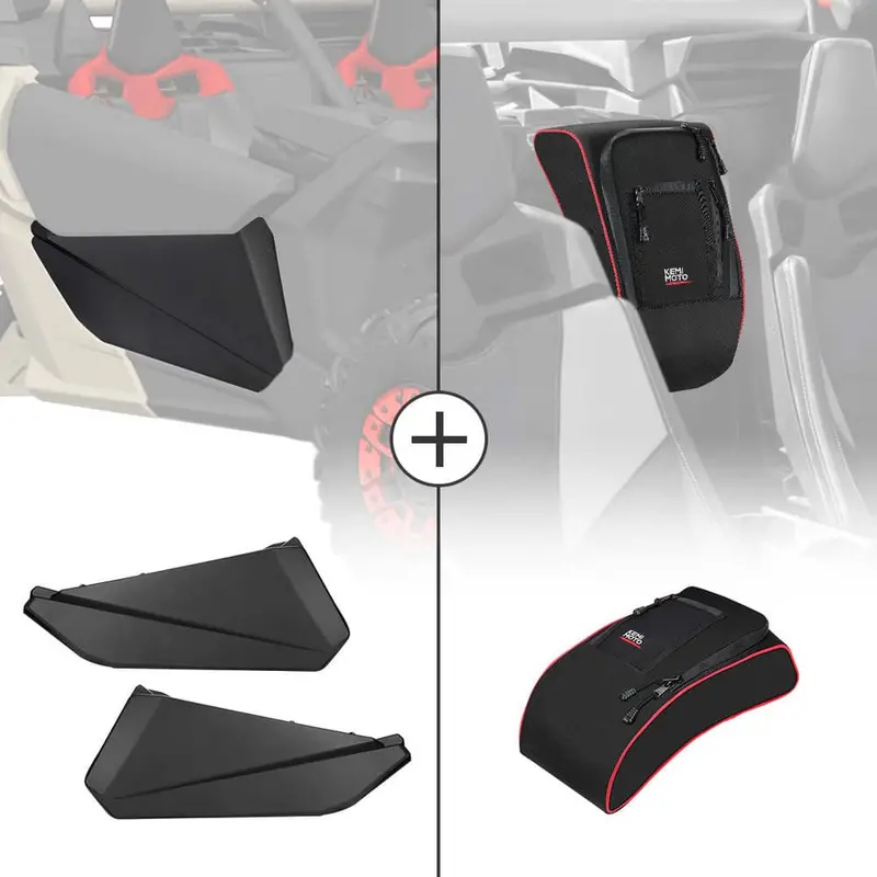 Kemimoto Can-Am Maverick X3 Front Lower Door Inserts & Console Storage Bag 1