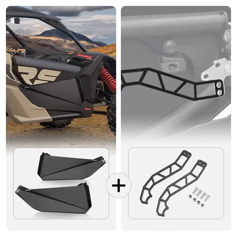 Kemimoto Can-Am Maverick X3 Front Lower Door Inserts & Door Handle 1