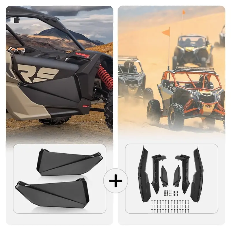 Kemimoto Can-Am Maverick X3 Front Lower Door Inserts & Mud Fender Flares 1