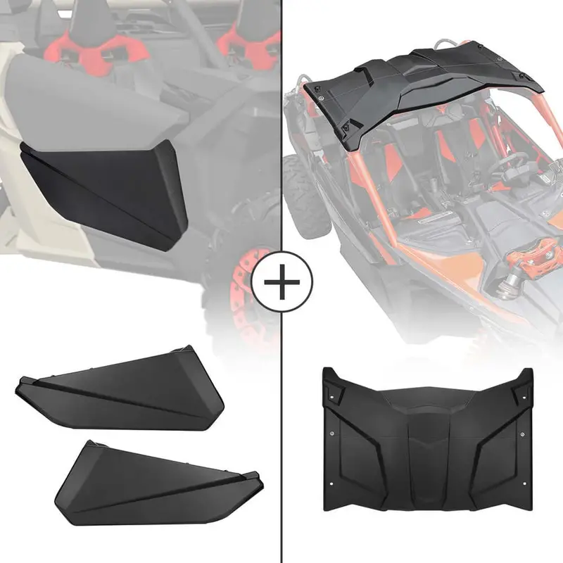 Kemimoto Can-Am Maverick X3 Front Lower Door Inserts & Plastic Roof 1