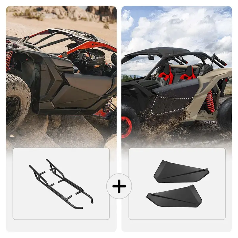 Kemimoto Can-Am Maverick X3 Front Lower Doors & Nerf Bars 1