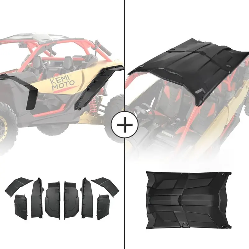 Kemimoto Can-Am Maverick X3 Max Extended Fender Flares & Hard Roof 1