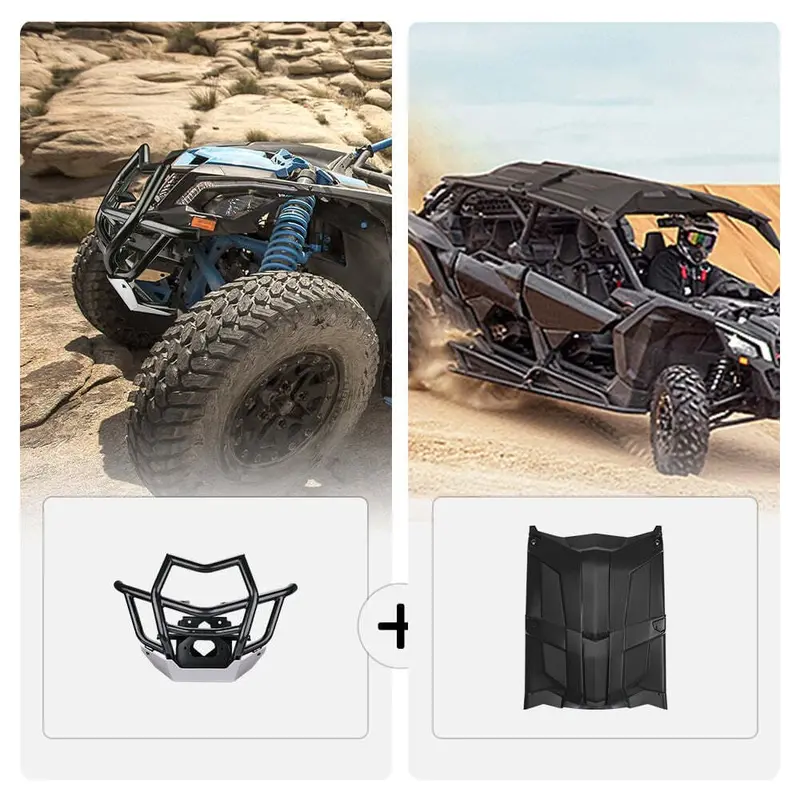 Kemimoto Can-Am Maverick X3 Max Front Bumpers & Hard Roof 1