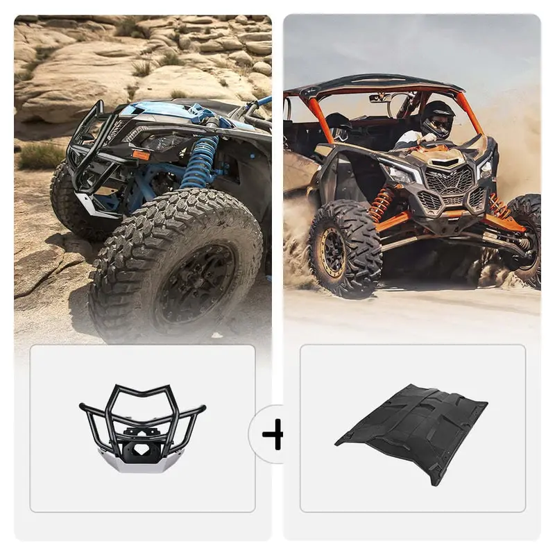 Kemimoto Can-Am Maverick X3 Max Front Bumpers & Hard Roof - 4 Pcs 1