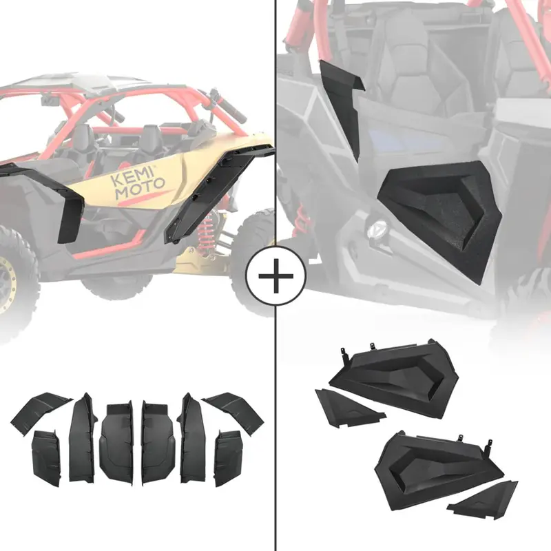Kemimoto Can-Am Maverick X3 Max Front Lower Doors & Extended Fender Flares 1