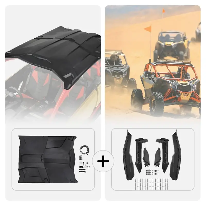 Kemimoto Can-Am Maverick X3 Max Hard Roof & Mud Fender Flares 1