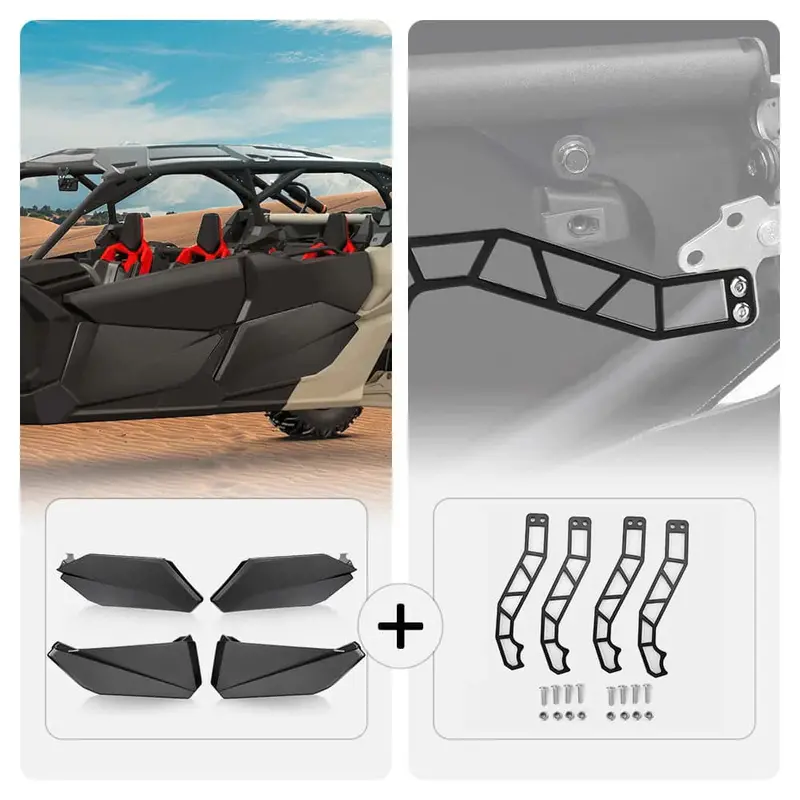 Kemimoto Can-Am Maverick X3 Max Lower Doors Panels Kit & Door Handle 1