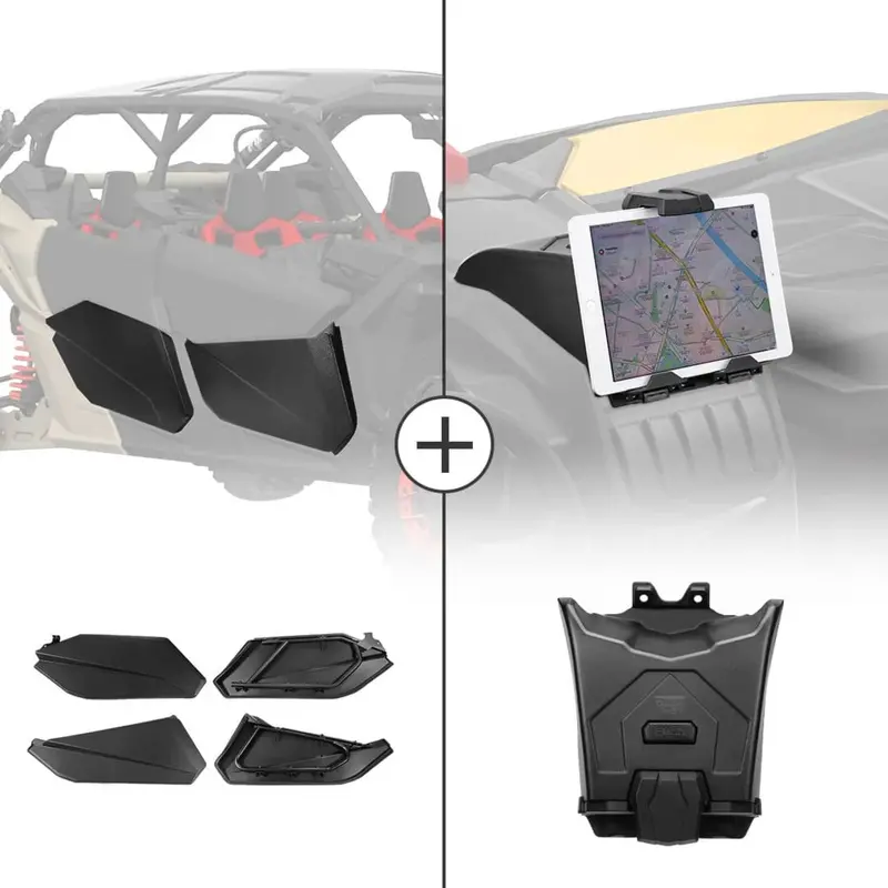 Kemimoto Can-Am Maverick X3 Max Lower Doors Panels Kit & Tablet Holder 1