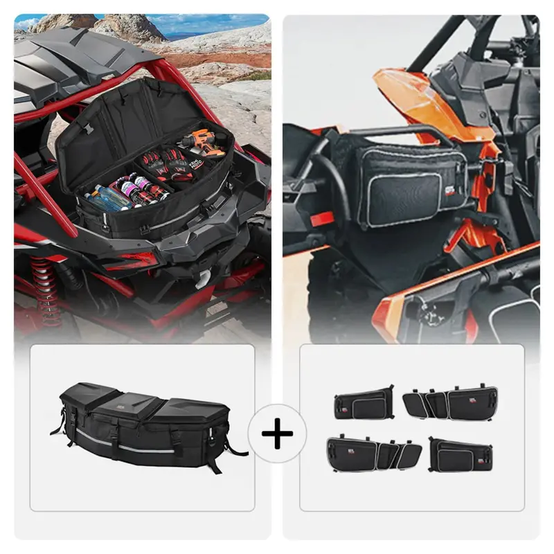 Kemimoto Can-Am Maverick X3 Max Rear Storage Bag & Door Bags 2