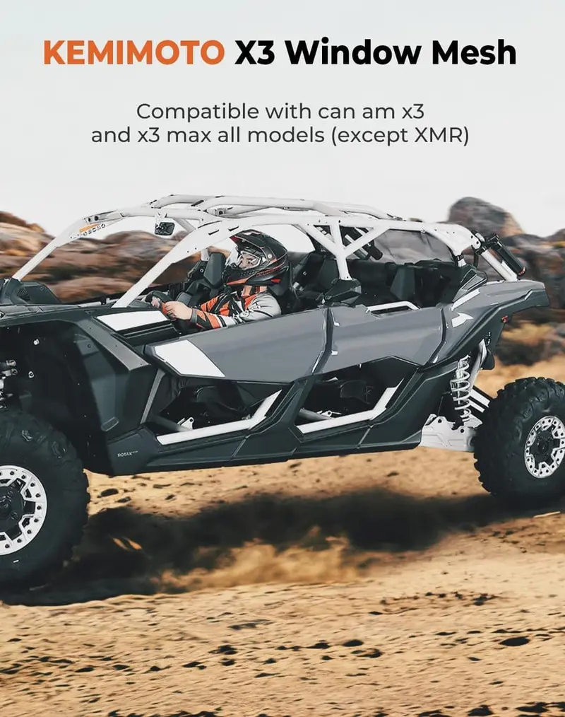 Kemimoto Can-Am Maverick X3/Max Rear Window Net 2