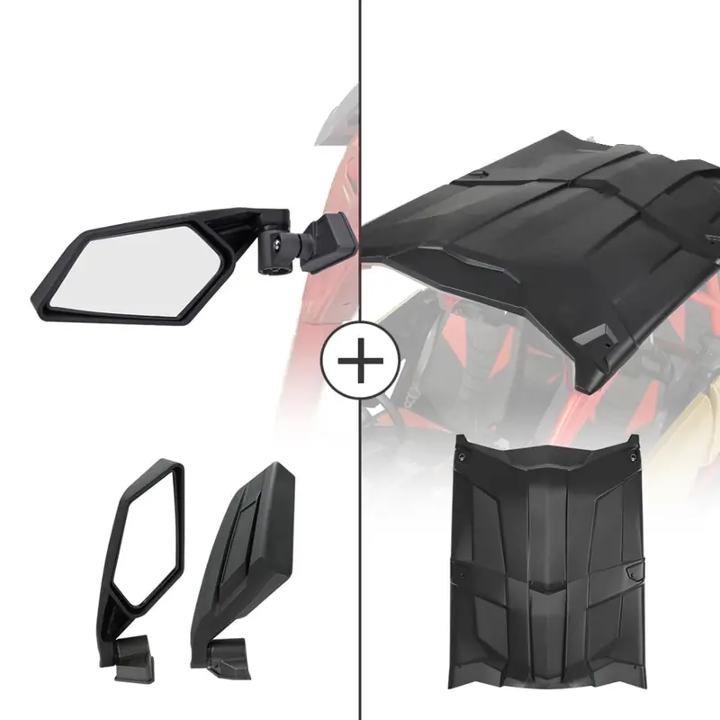 Kemimoto Can-Am Maverick X3 Max Side View Mirror & Hard Roof 1