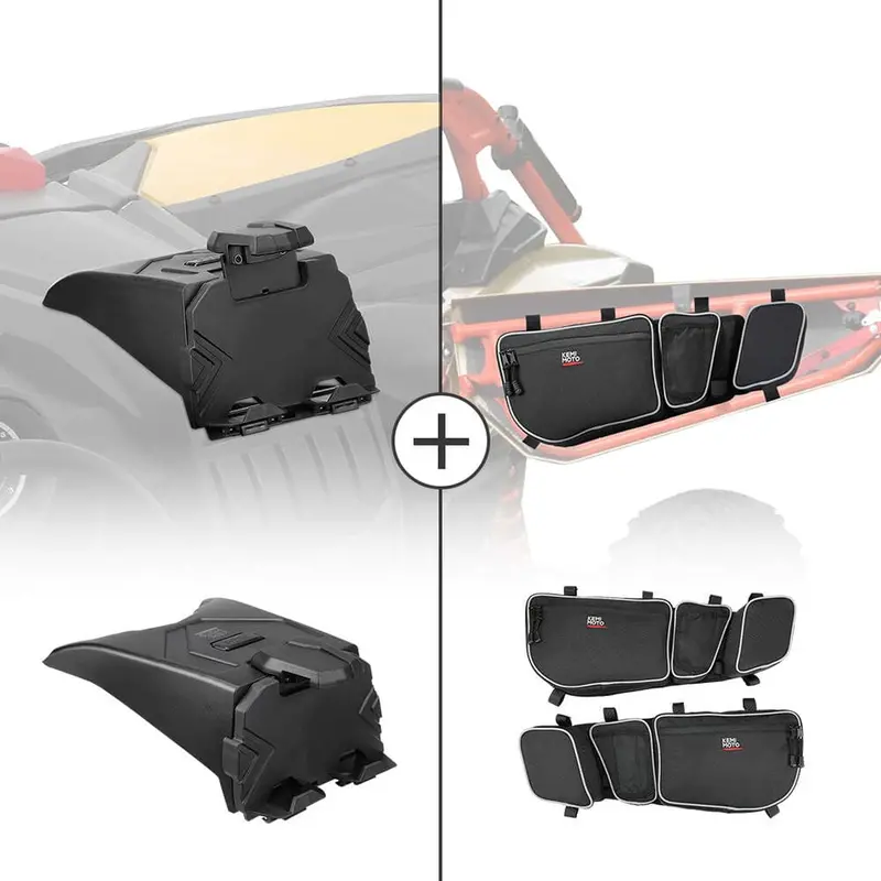 Kemimoto Can-Am Maverick X3 Max Tablet Holder & Front Door Strorage Bags 1
