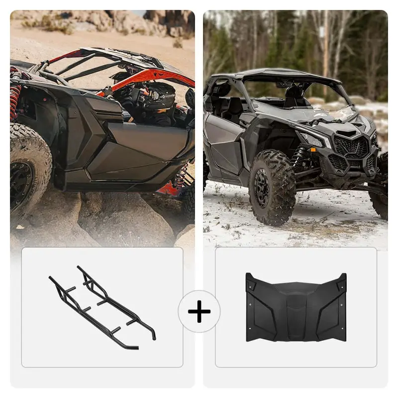 Kemimoto Can-Am Maverick X3 Plastic Roof & Nerf Bars 1