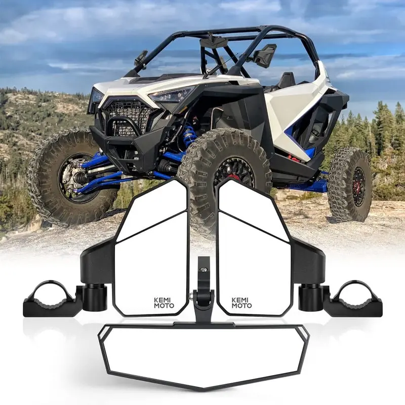 Kemimoto Can-Am Maverick X3 / Rzr 1.6"-2" Roll Bar Utv Side Mirrors & Center Mirror 1