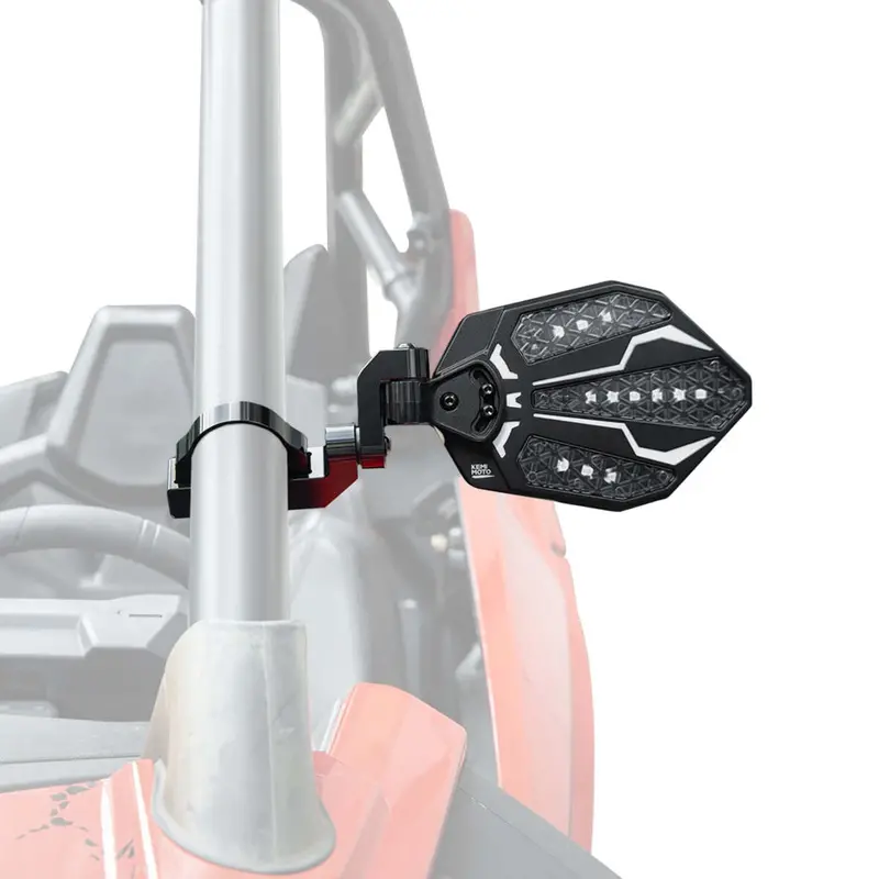 Kemimoto Can Am Maverick X3 Utv Aluminium Rgb Side Mirrors W/ 1.6"-2" Roll Bar - 1 Pair 1