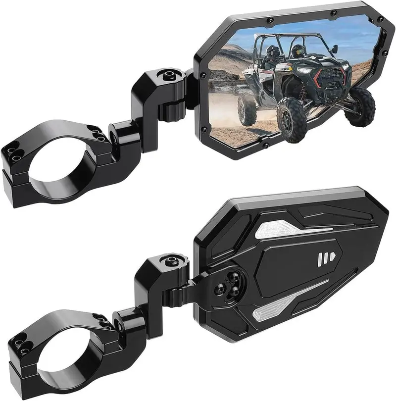 Kemimoto Can-Am Maverick X3 Utv Rear View Side Mirrors W/ "1.75"-2" Roll Bar - 1 Pair 1