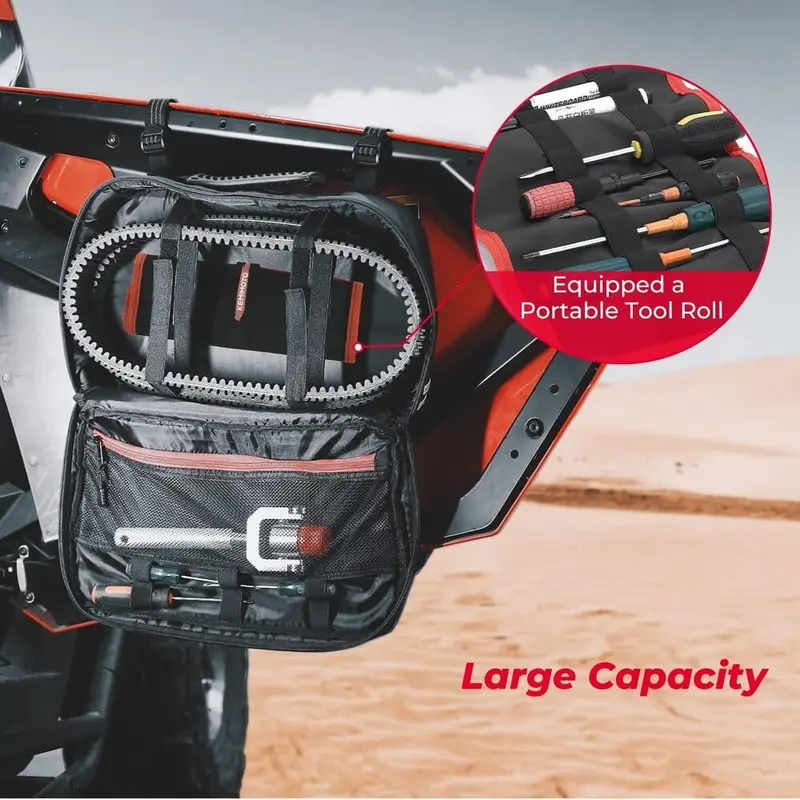 Kemimoto Can-Am Utv/Atv Drive Belt Storage Bag W/ Tool Roll 2