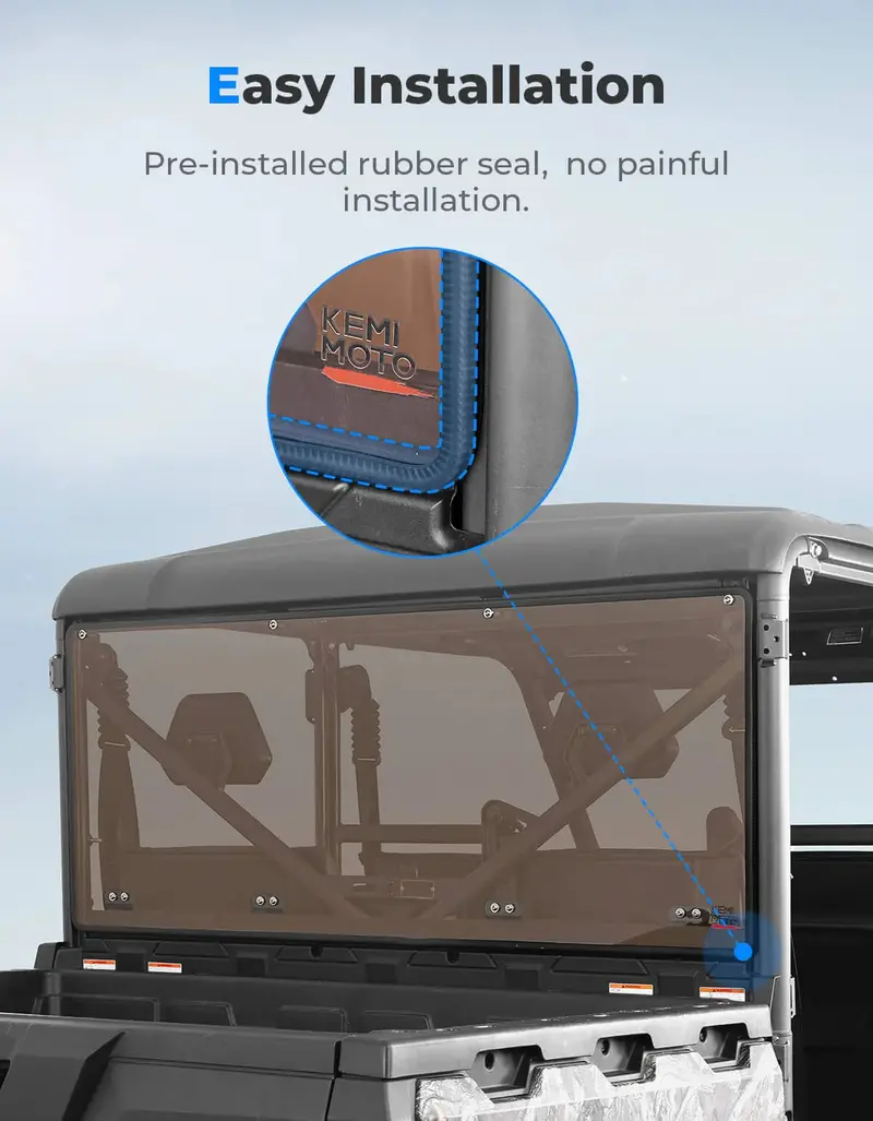 Kemimoto Cf Moto Uforce 1000 Uv-Resistant Tinted Rear Windshield 2